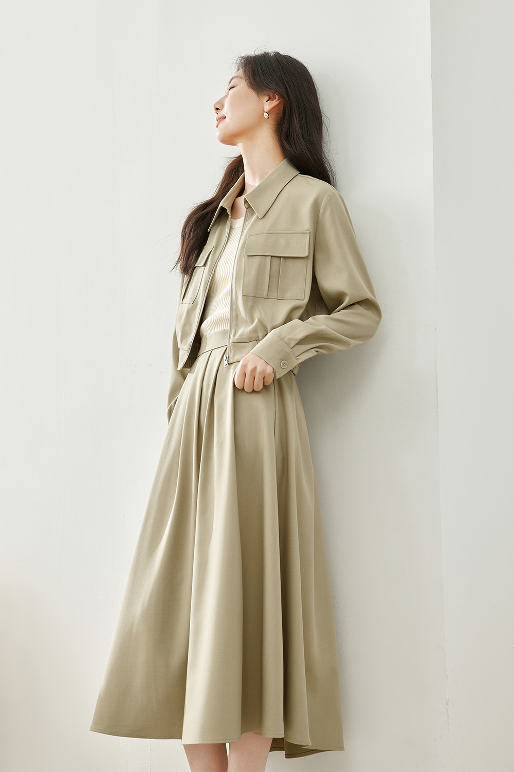 Fashionable Two Piece Suit Skirt