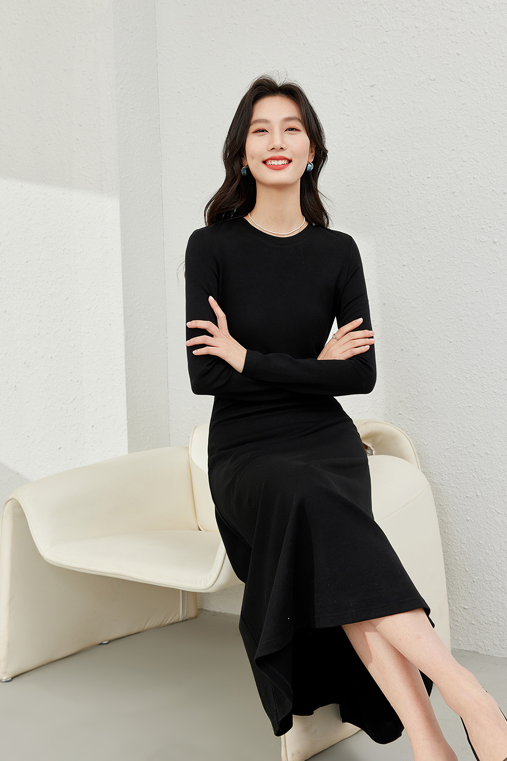 Casual Solid Color Dress-VIMLYSTORE