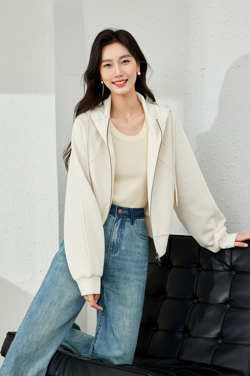 Casual Hooded Short Jacket