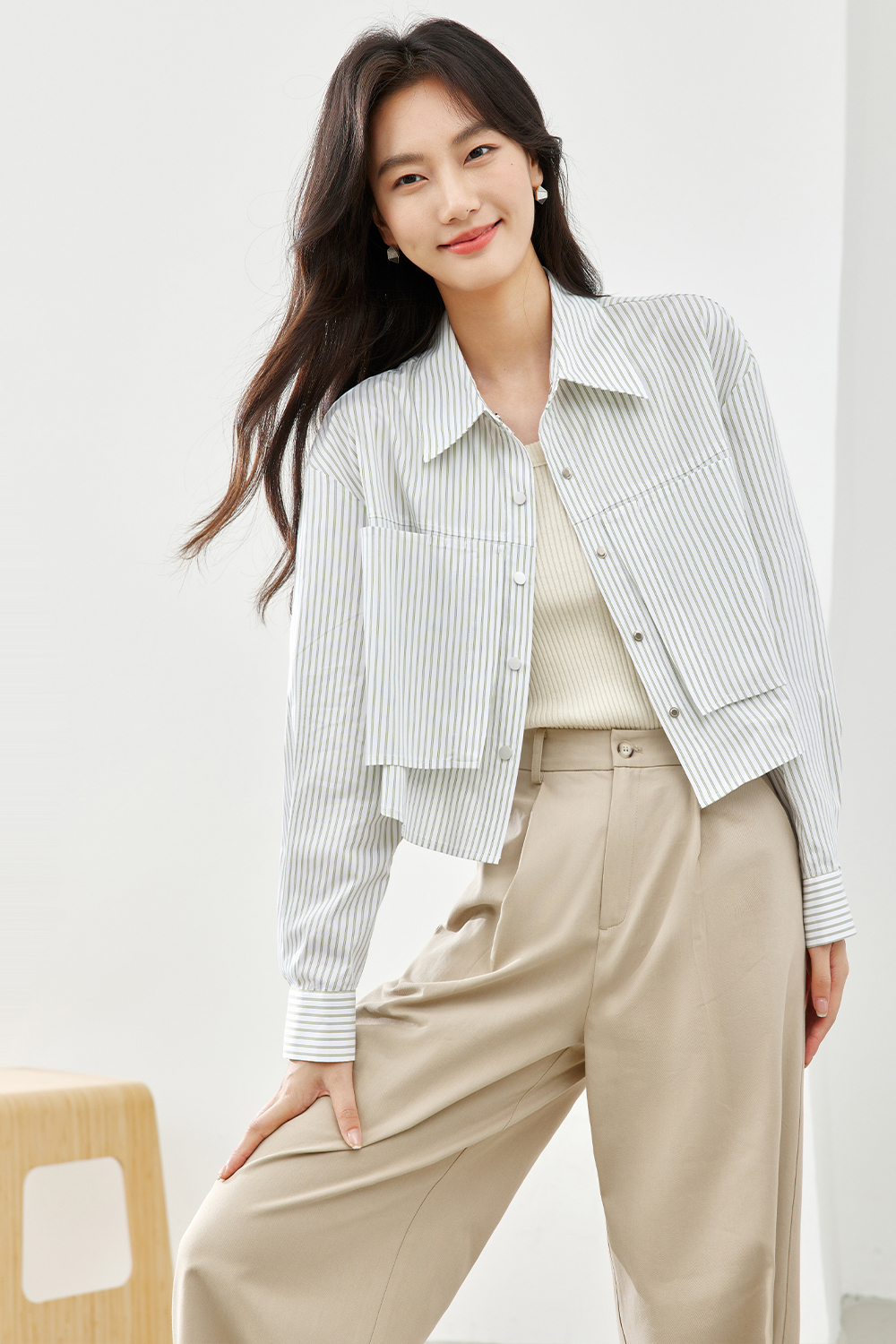Lapel Patch Shirt