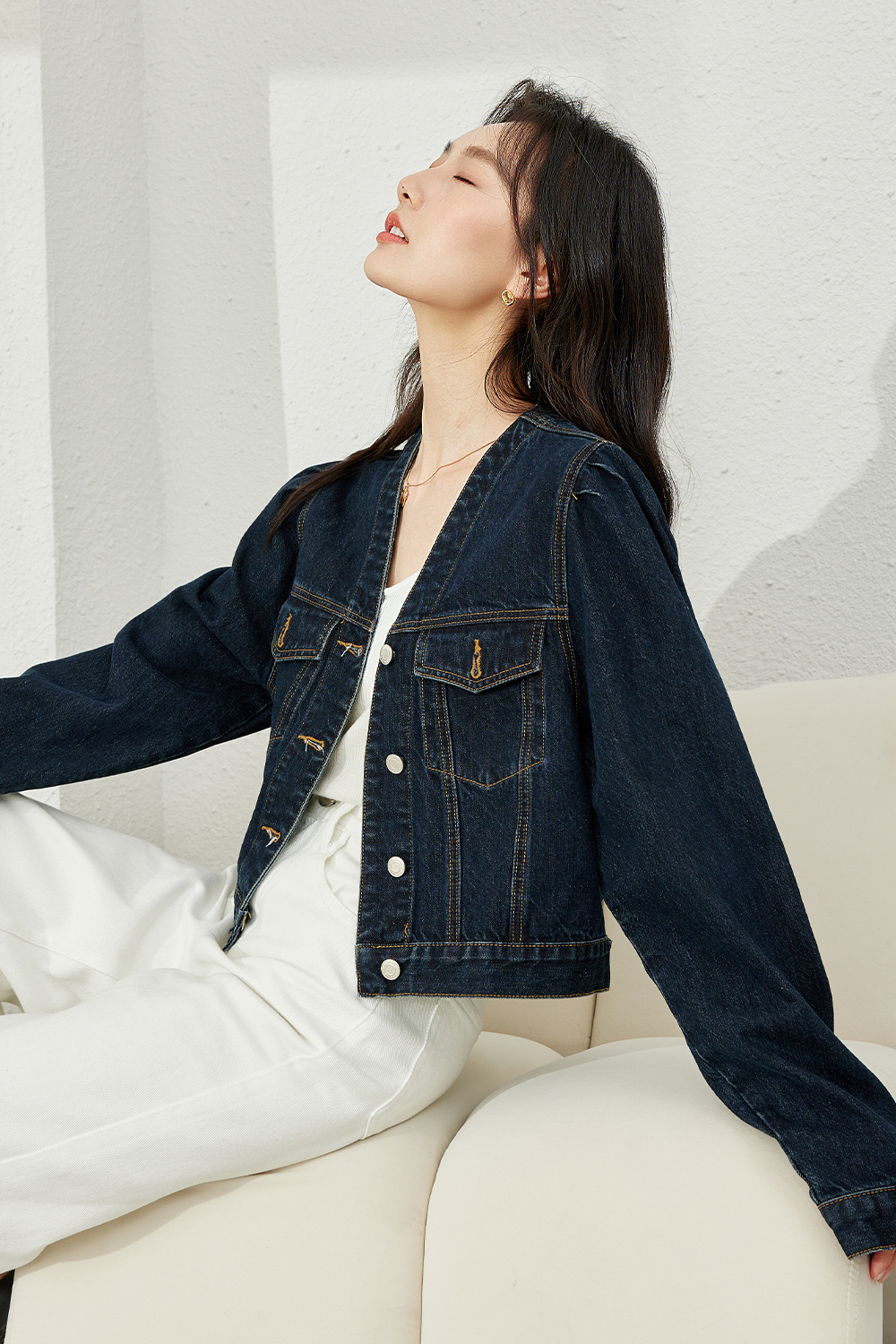 Casual Denim Short Jacket-VIMLYSTORE