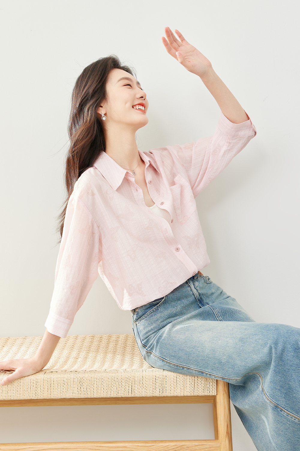 Butterfly Printed Shirt-VIMLYSTORE