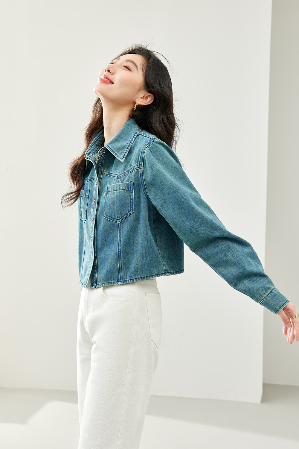 Washed Blue Denim Shirt