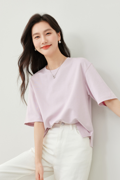 Solid Color Simple Short Sleeve T-Shirt