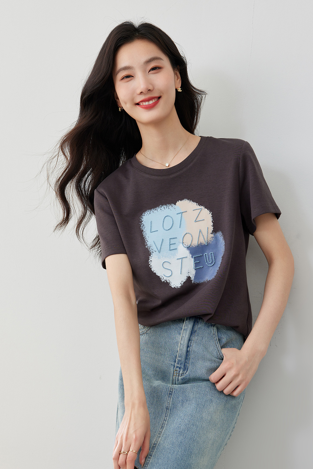 Small Fresh Printed T-Shirt-VIMLYSTORE