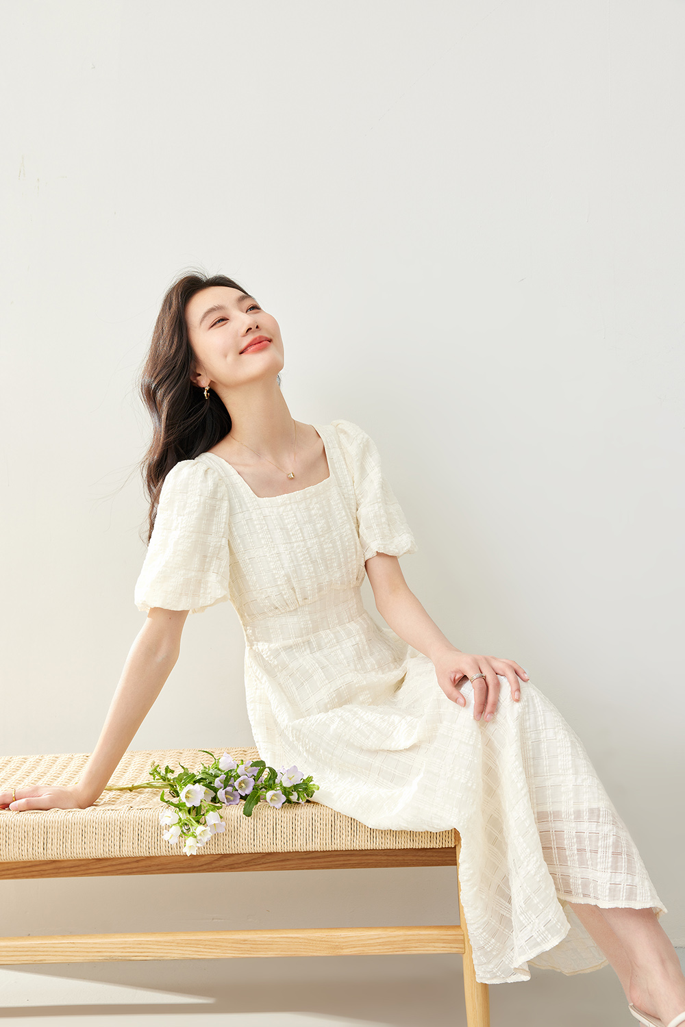 Hidden Plaid A-Line Skirt