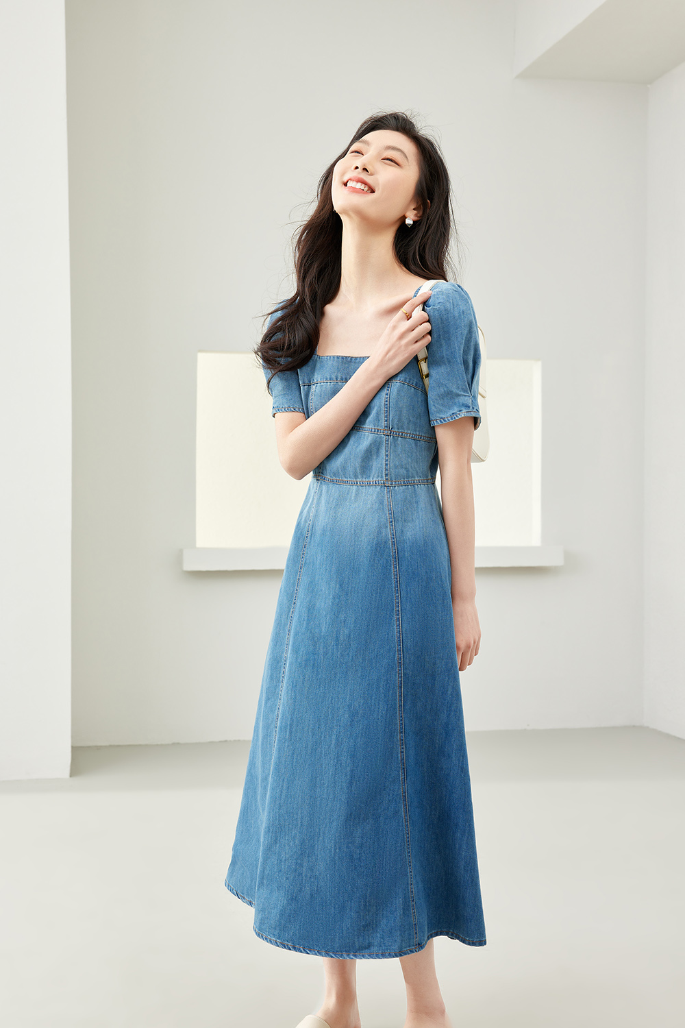 Gradient Denim Dress