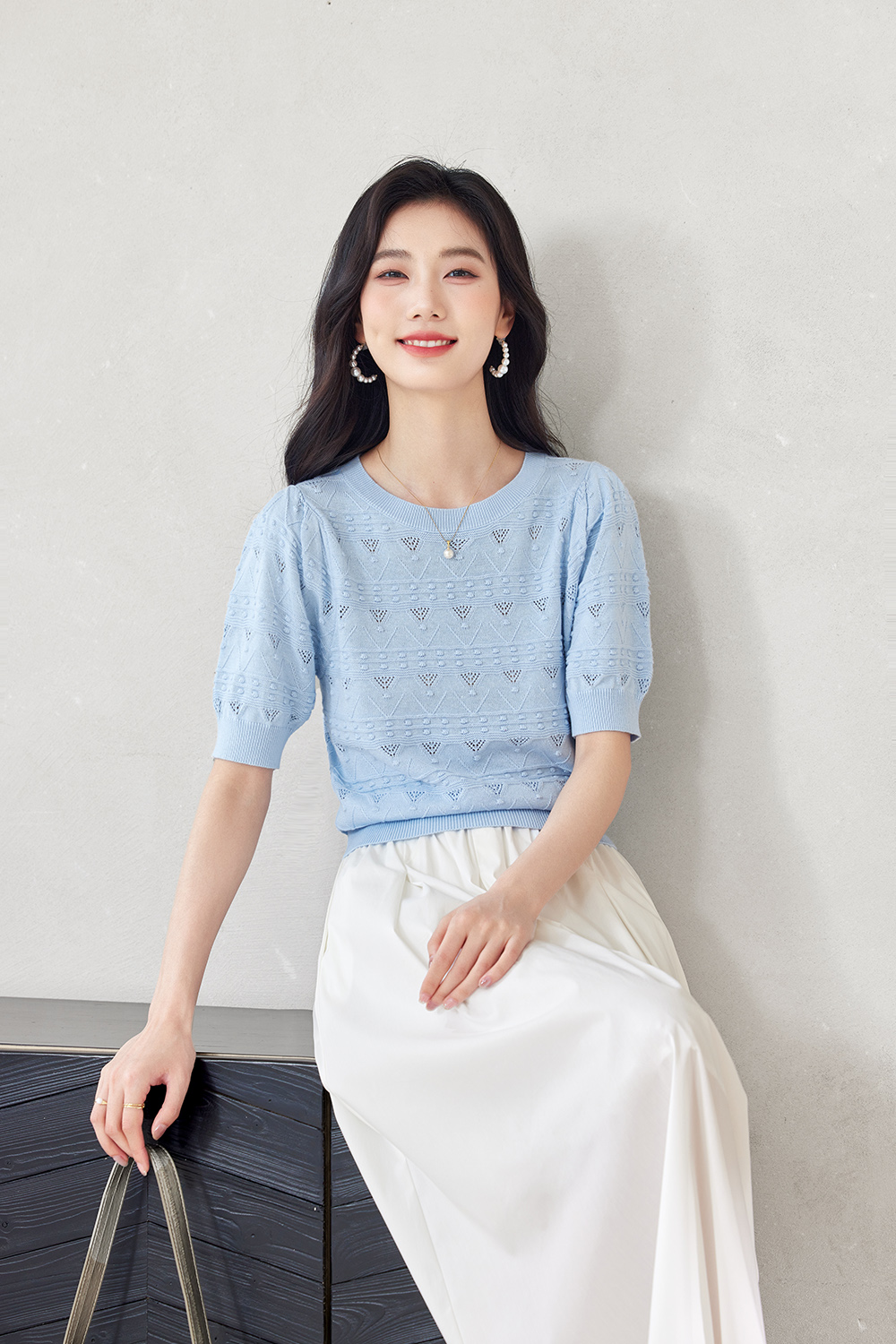 Sunshine Cotton Crew Neck Sweater