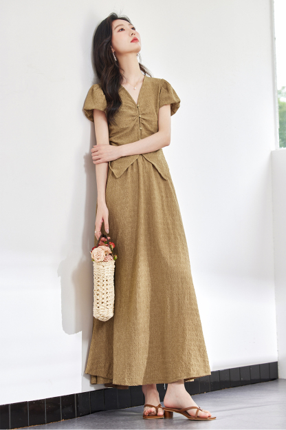 French Puff Sleeve Temperament Suit