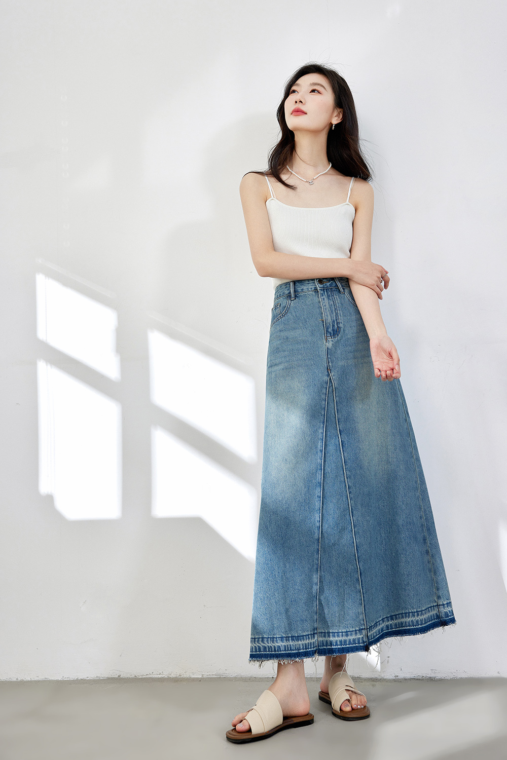 Slimming Crotch-Covering A-Line Skirt