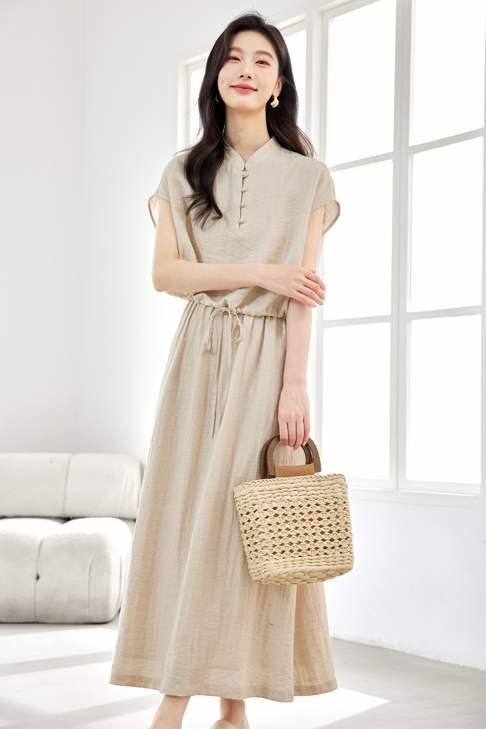 Simple Linen Blend Suit