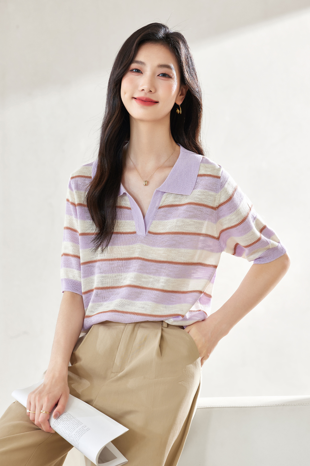 Small Zigzag Striped Sweater