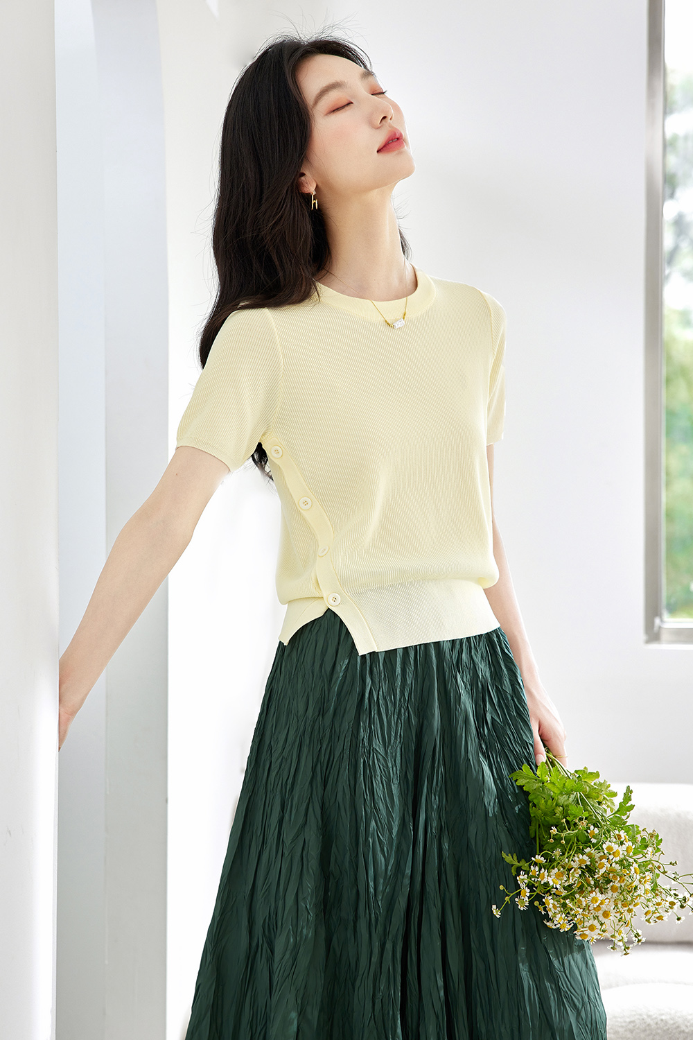 Lightweight Split-Slit Sweater