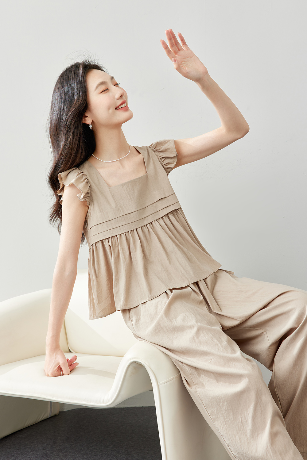 French Style Age-Reducing Lyocell Blended Suit