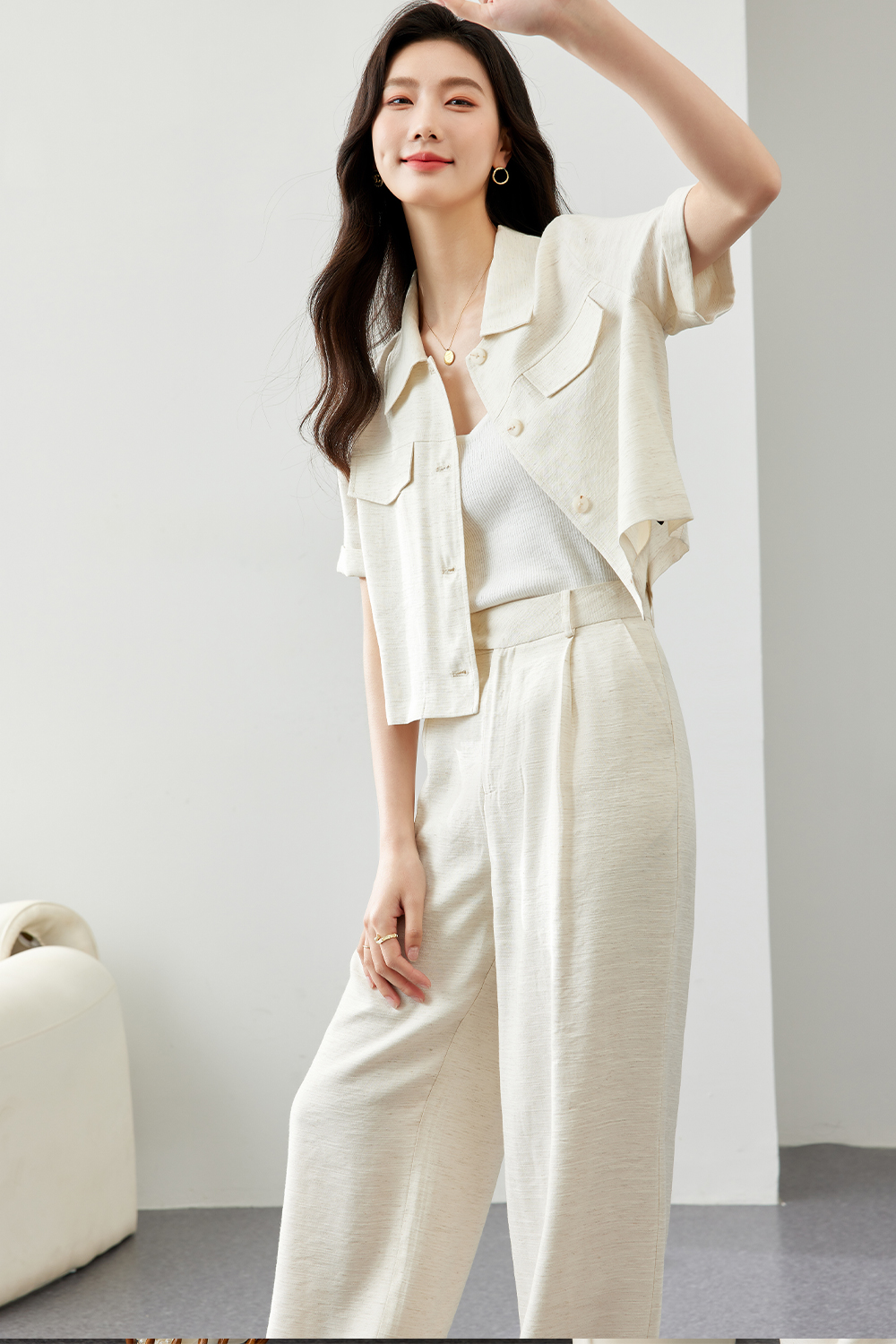 Summer Apricot Commuter Suit