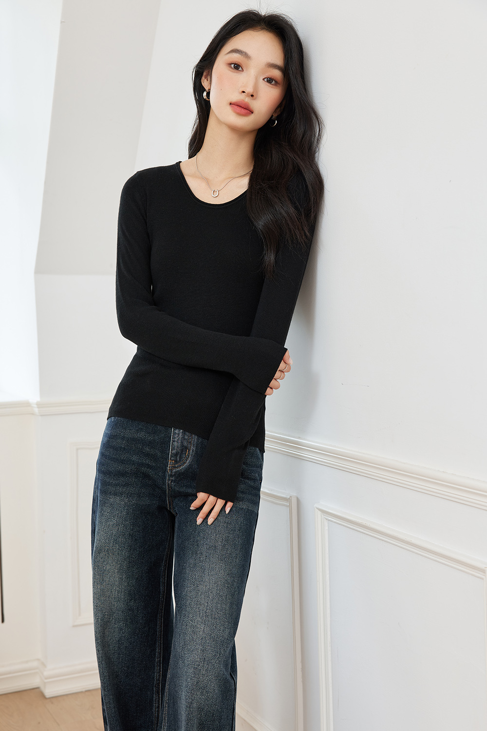 Fashionable And Casual Wool Base Sweater