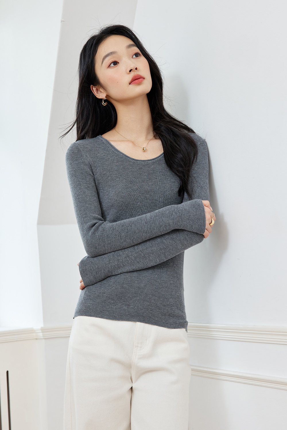 Fashionable And Casual Wool Base Sweater