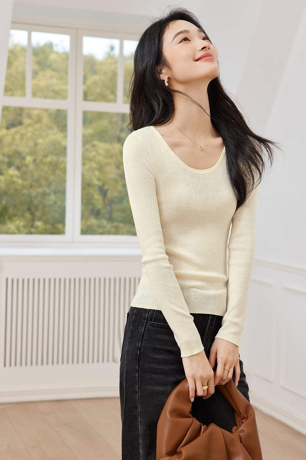 Fashionable And Casual Wool Base Sweater