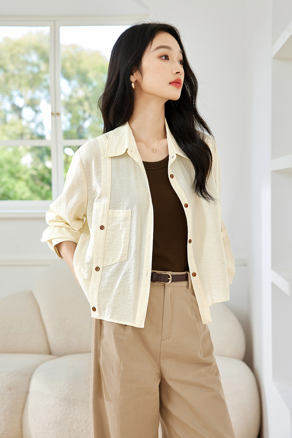 Split Casual Short Shirt
