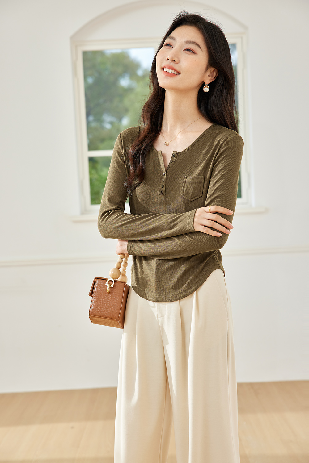 Wool Blend Bottoming Shirt