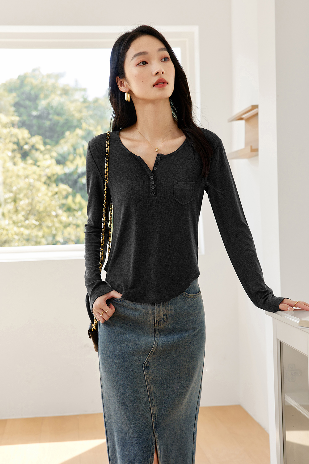 Wool Blend Bottoming Shirt