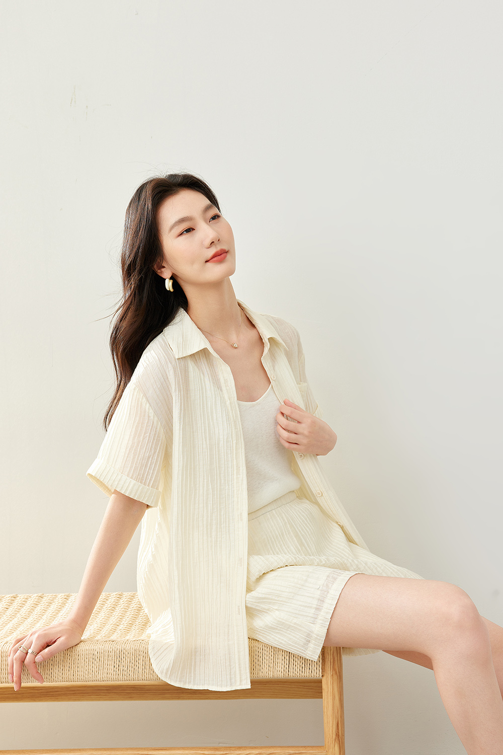 Cool Striped Lyocell Suit