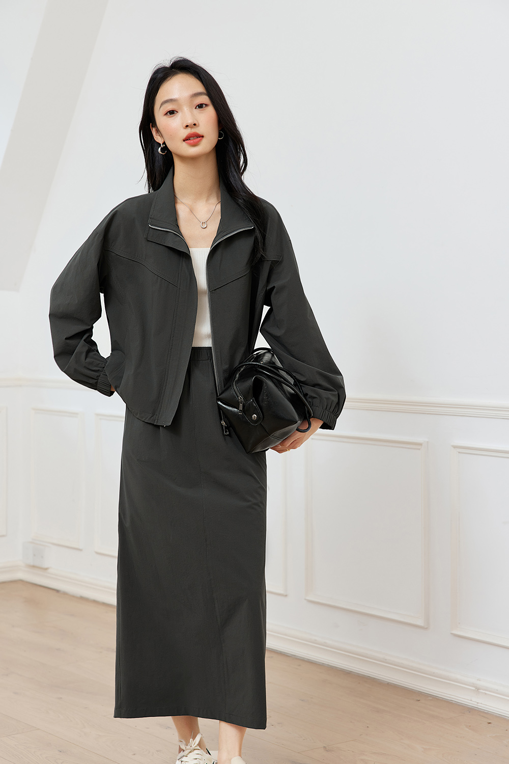 Stand Collar Workwear Casual Suit