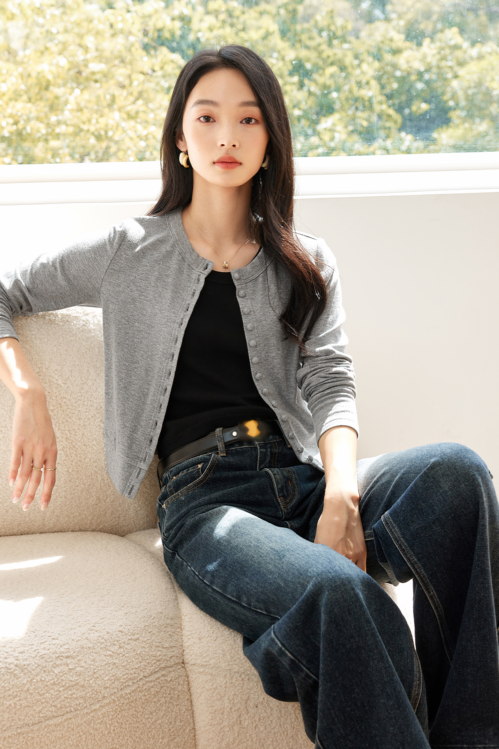 Fashion Matching Knitted Cardigan