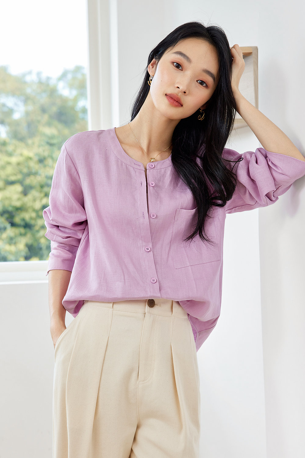 Simple And Stylish Linen Shirt