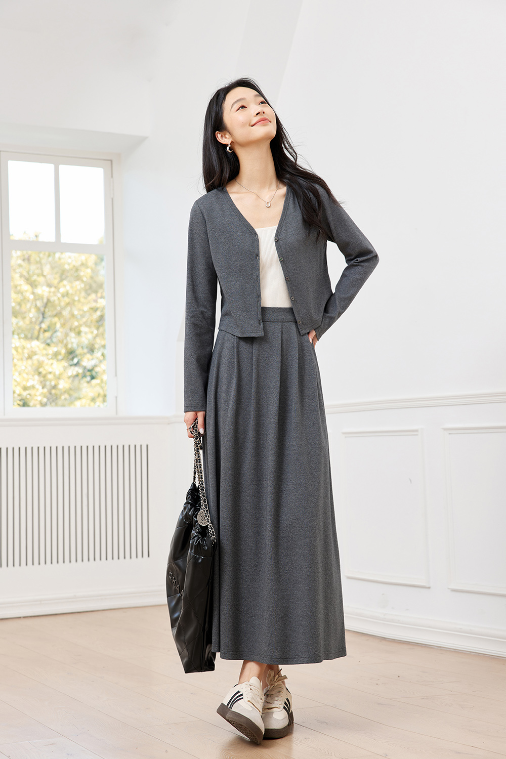 Lazy And Comfortable Cardigan Suit