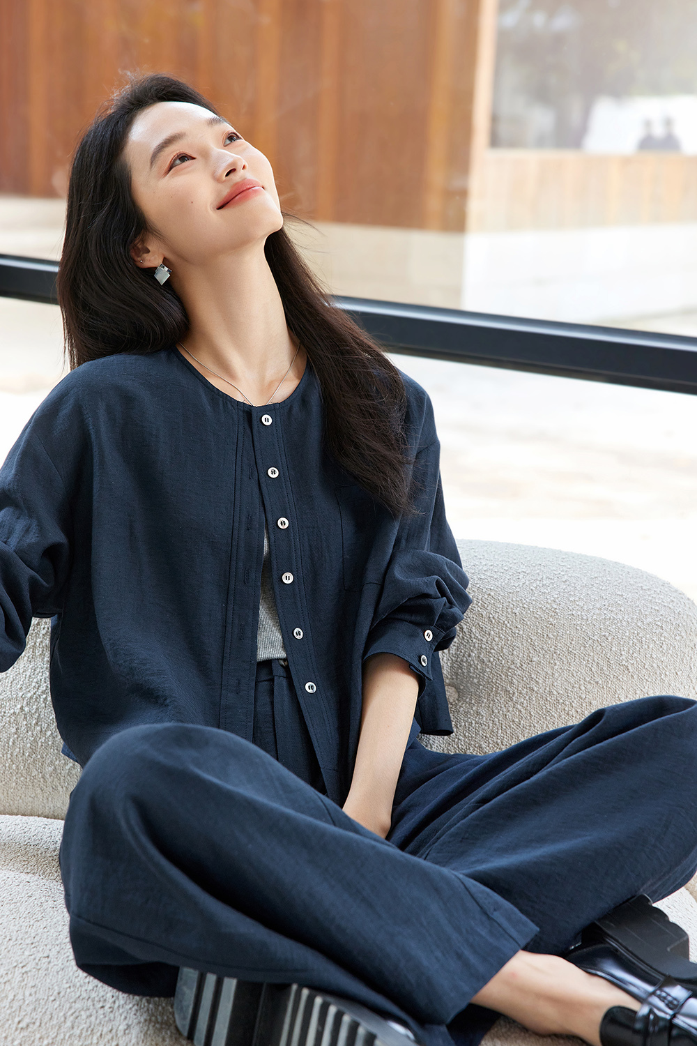 Casual Loose Linen Two-Piece Suit