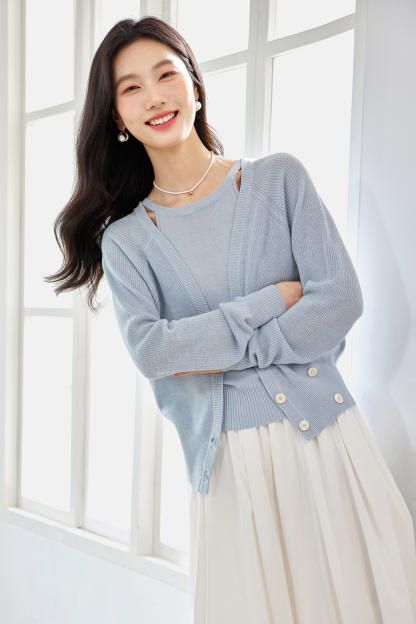 Gentle Temperament Knitted Two-Piece Set