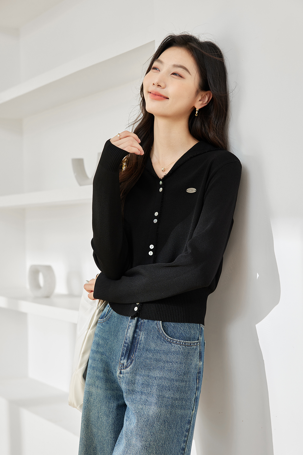 Simple And Versatile Knitted Cardigan-VIMLYSTORE