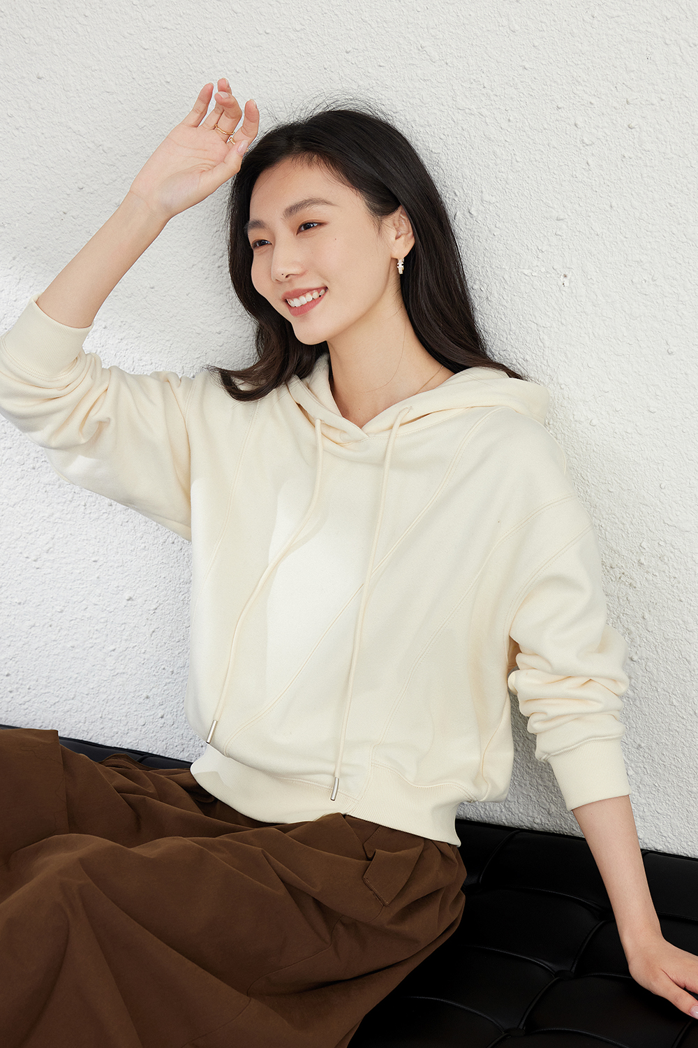 Fleece-Lined Hooded Sweatshirt-VIMLYSTORE