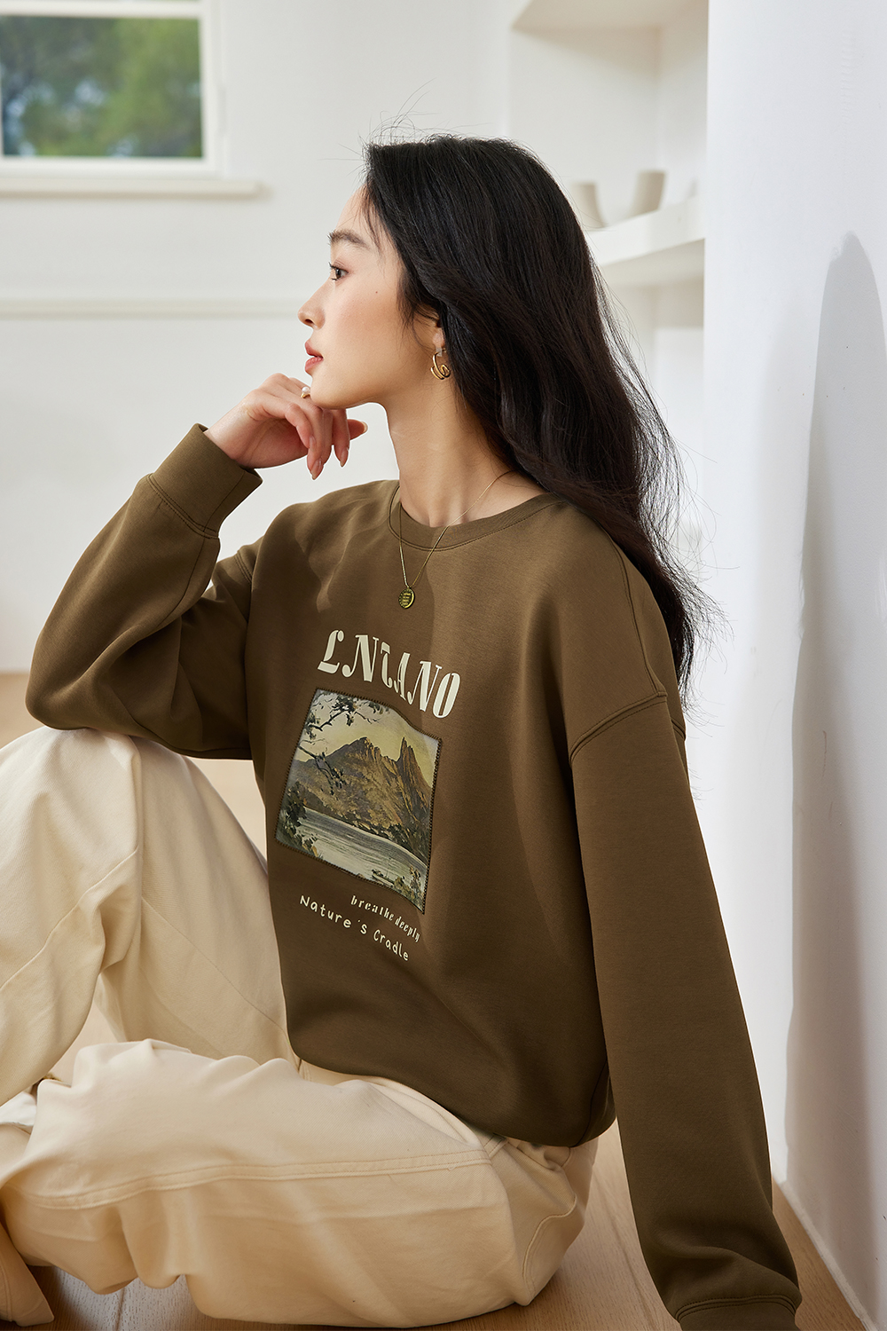 Retro Three-Dimensional Printed Sweatshirt-VIMLYSTORE