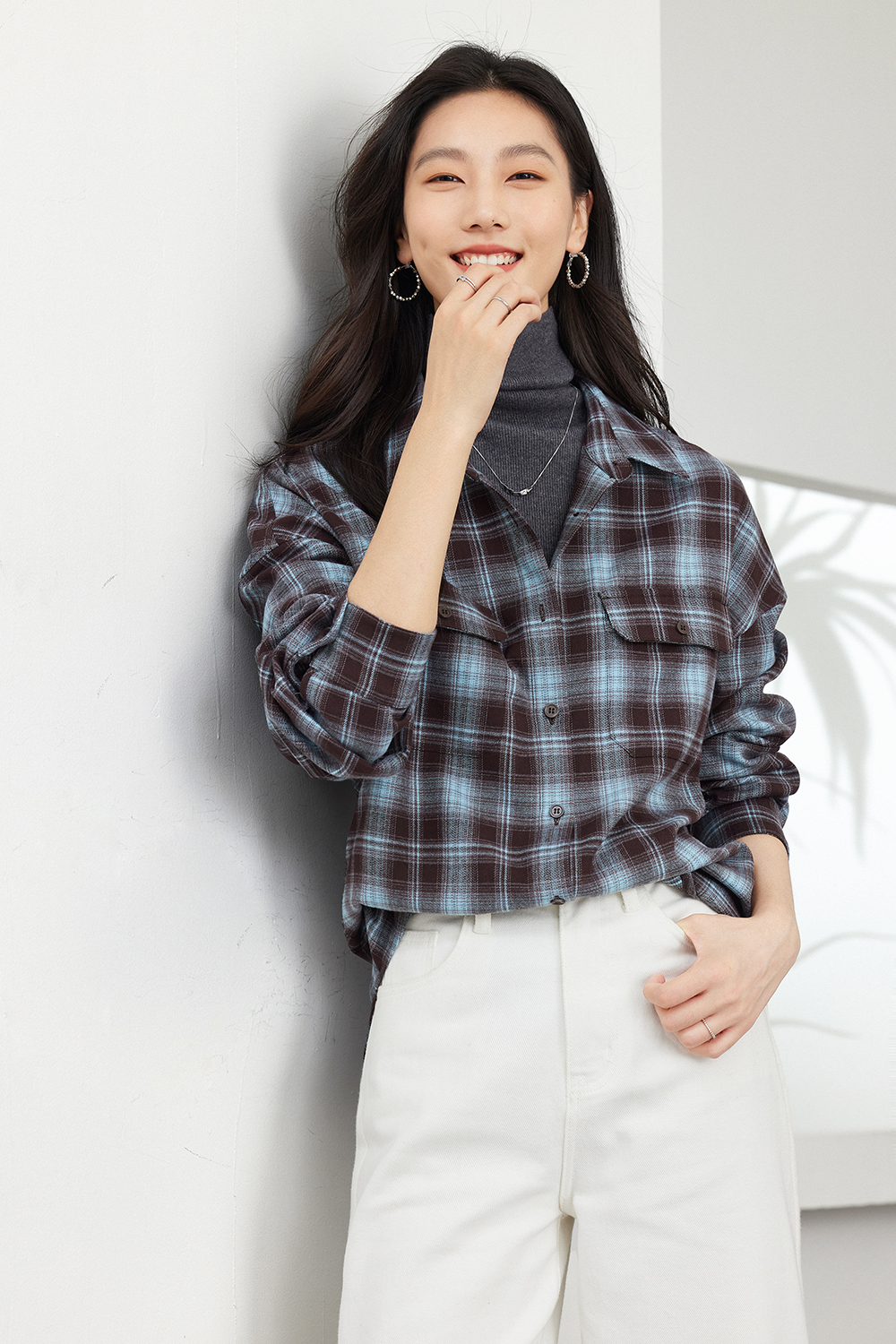 American Retro Plaid Shirt-VIMLYSTORE