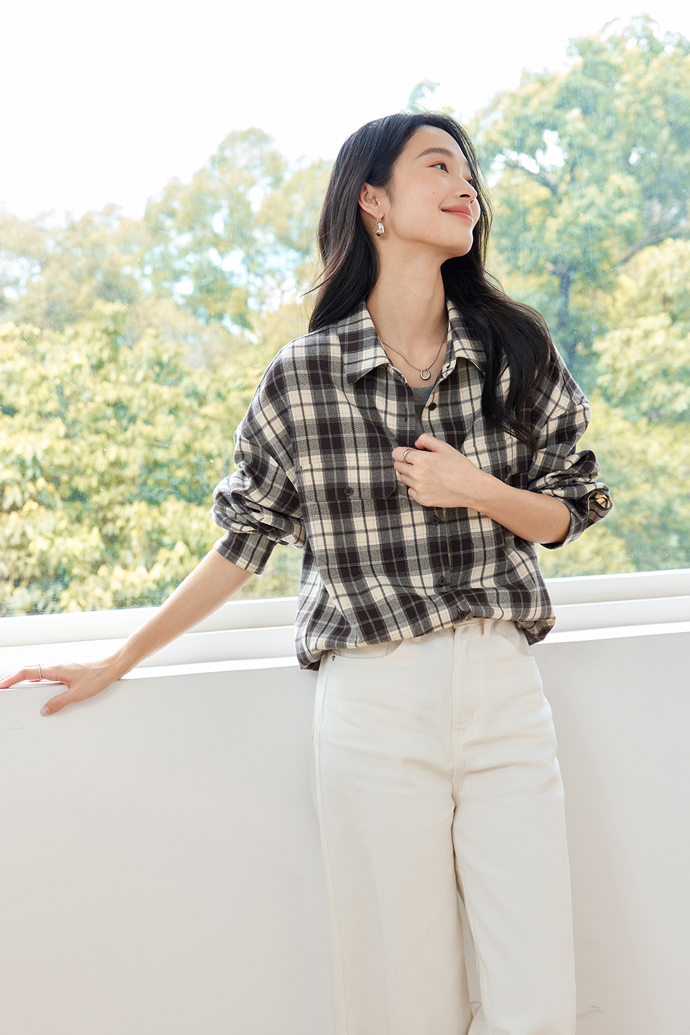 American Retro Plaid Shirt-VIMLYSTORE