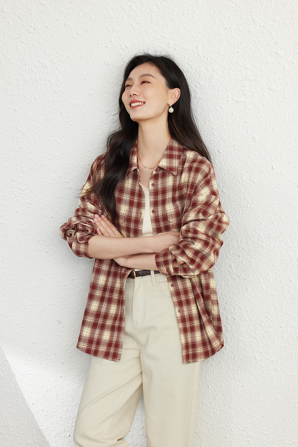 American Retro Plaid Shirt-VIMLYSTORE