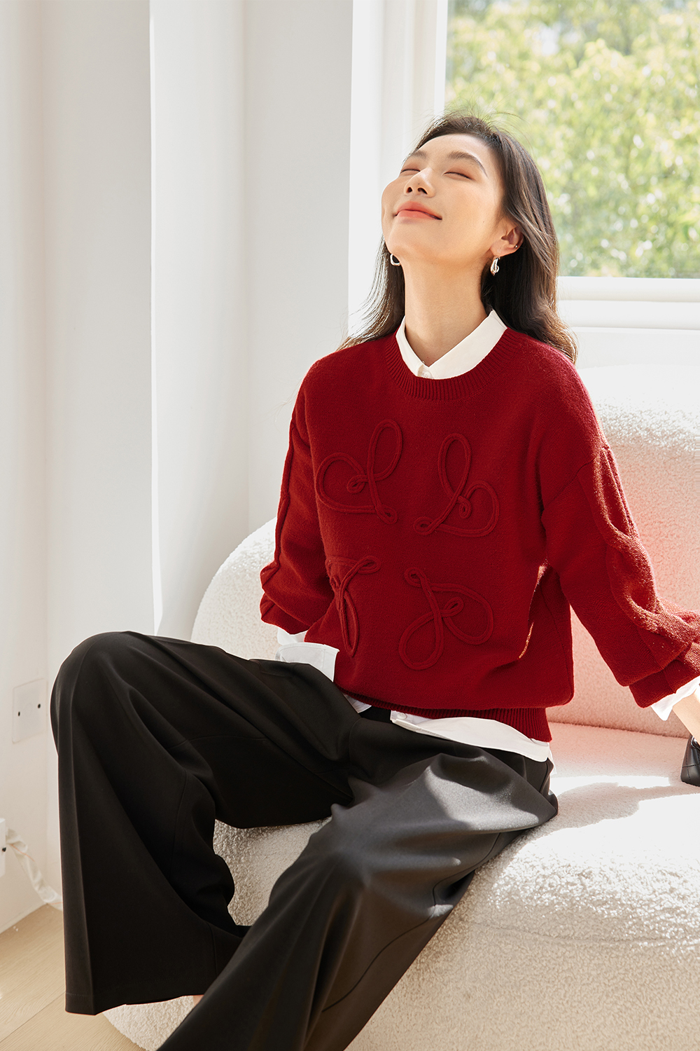 3D Line Design Sweater