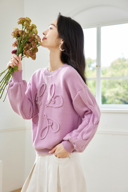 3D Line Design Sweater