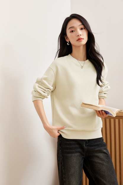 Casual Solid Color Warm Sweatshirt