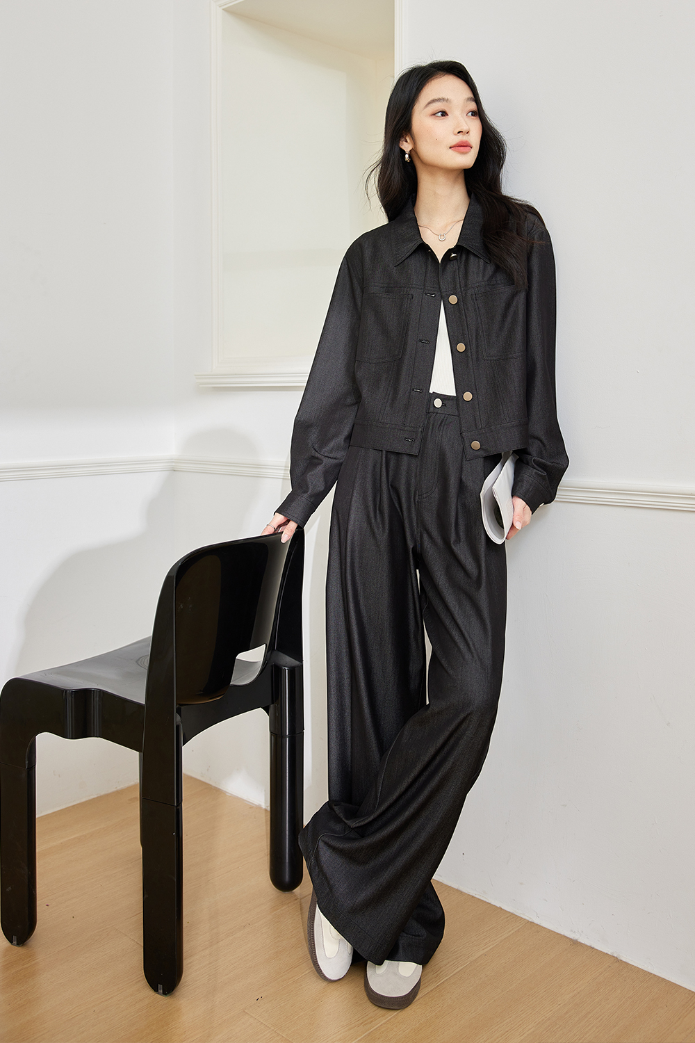 Vintage Relaxation Feeling Black Suit