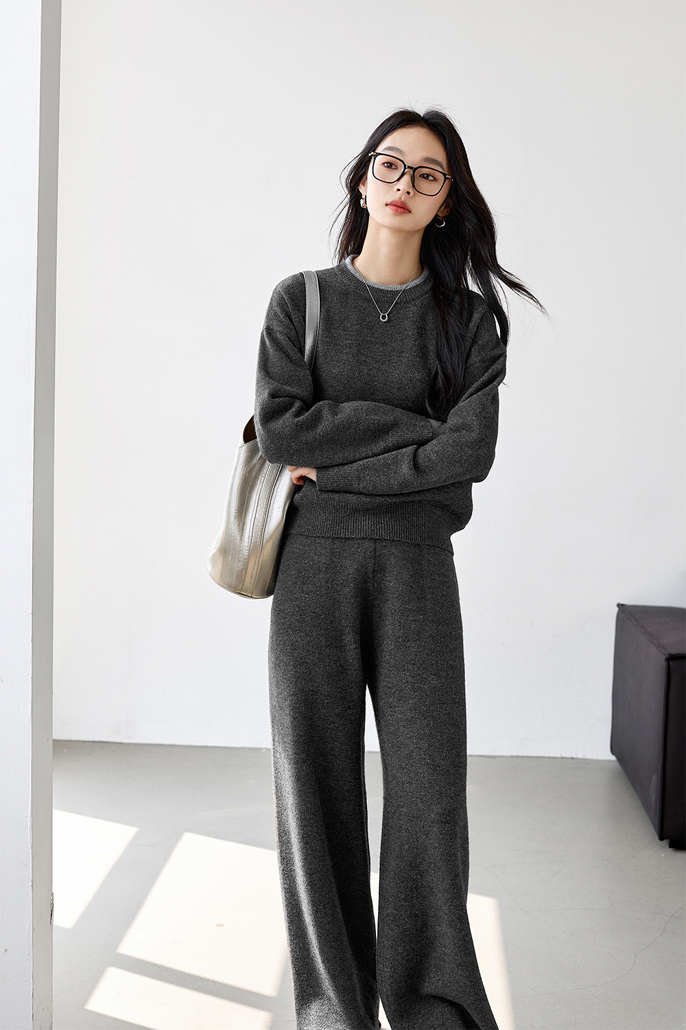 Textured Wool Blend Suit-VIMLYSTORE