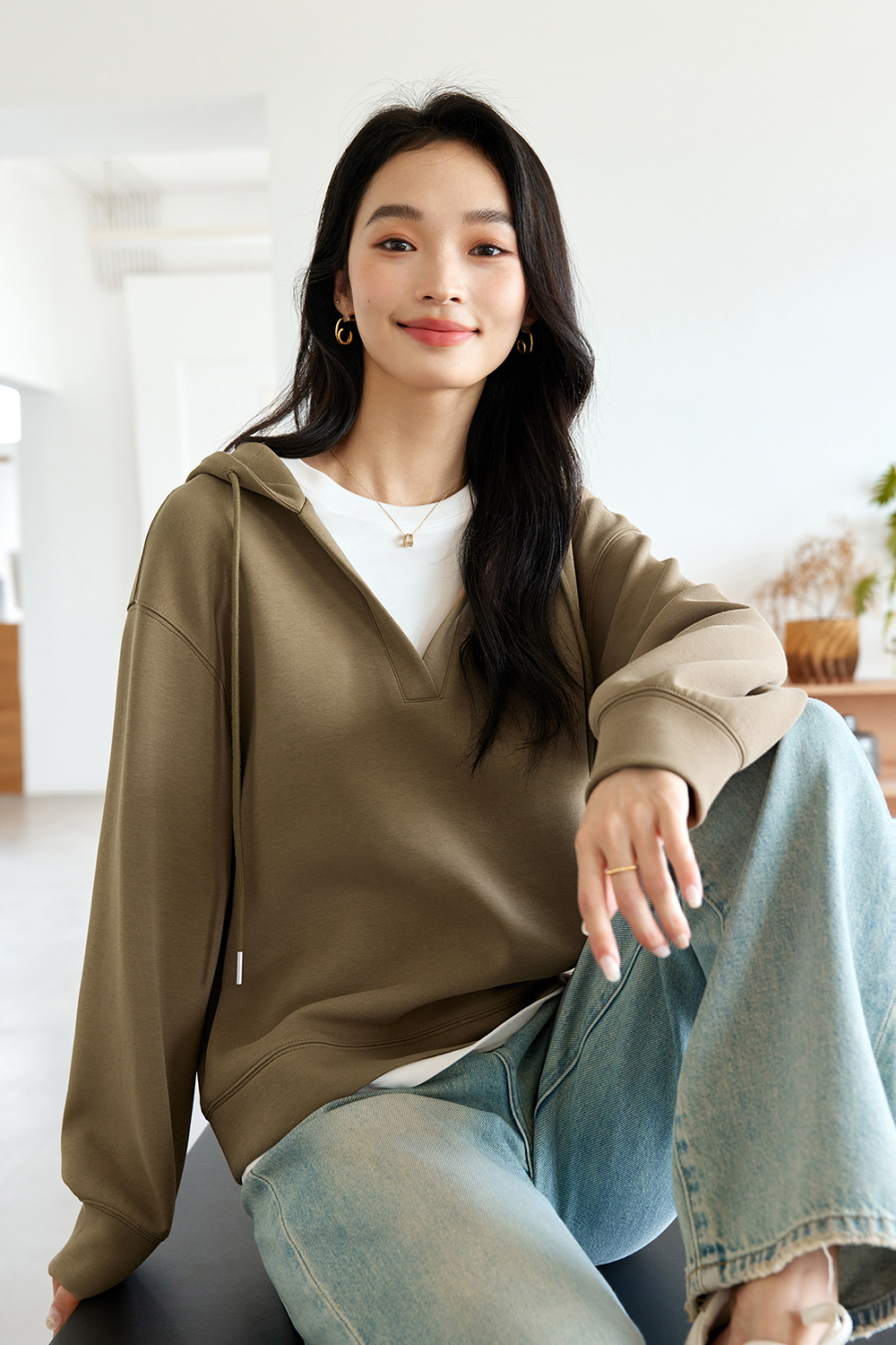 Maillard Fake Two Piece Sweatshirt