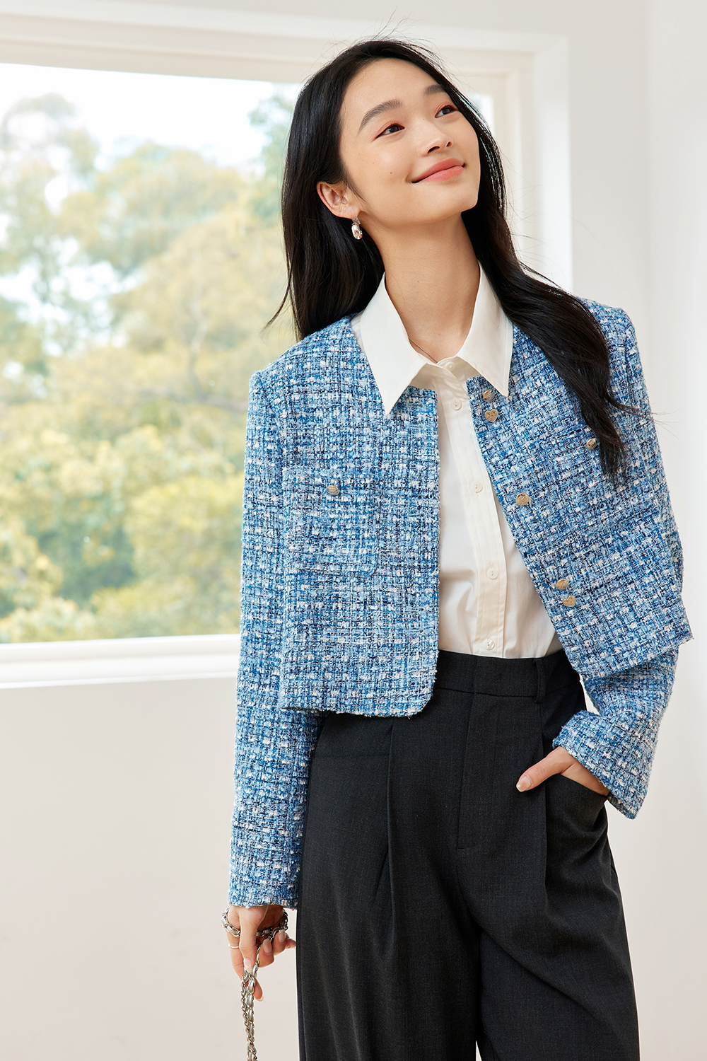 French Tweed Short Jacket-VIMLYSTORE