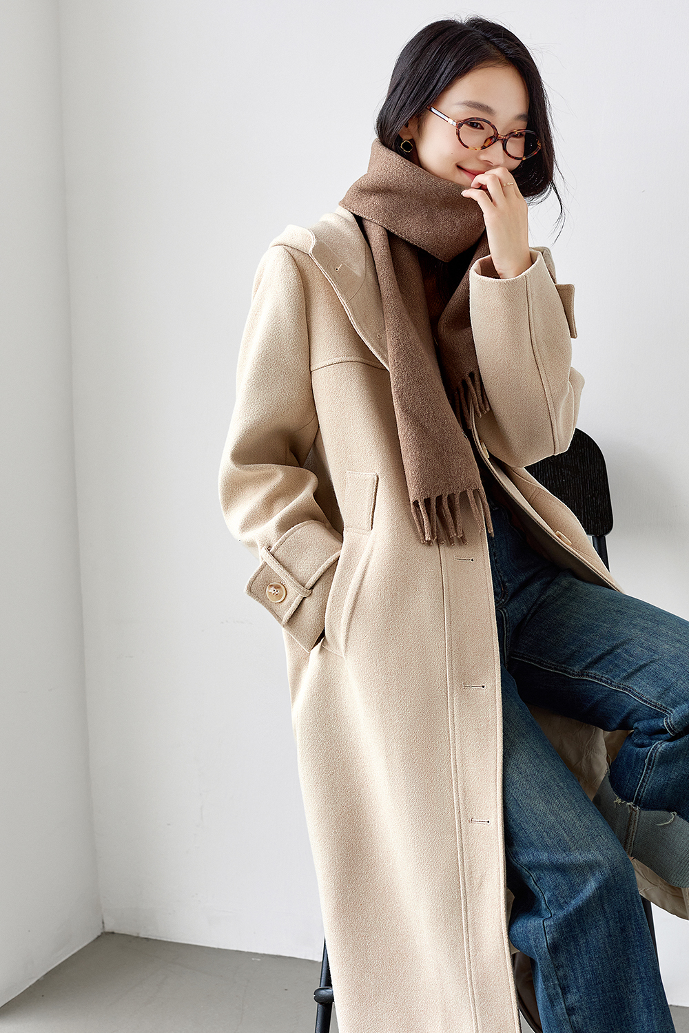 Solid Color Quilted Cotton-Padded Hooded Coat-VIMLYSTORE