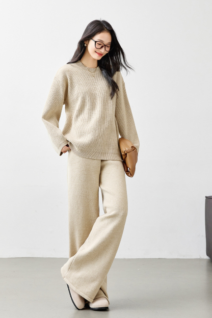 Solid color lazy loose suit