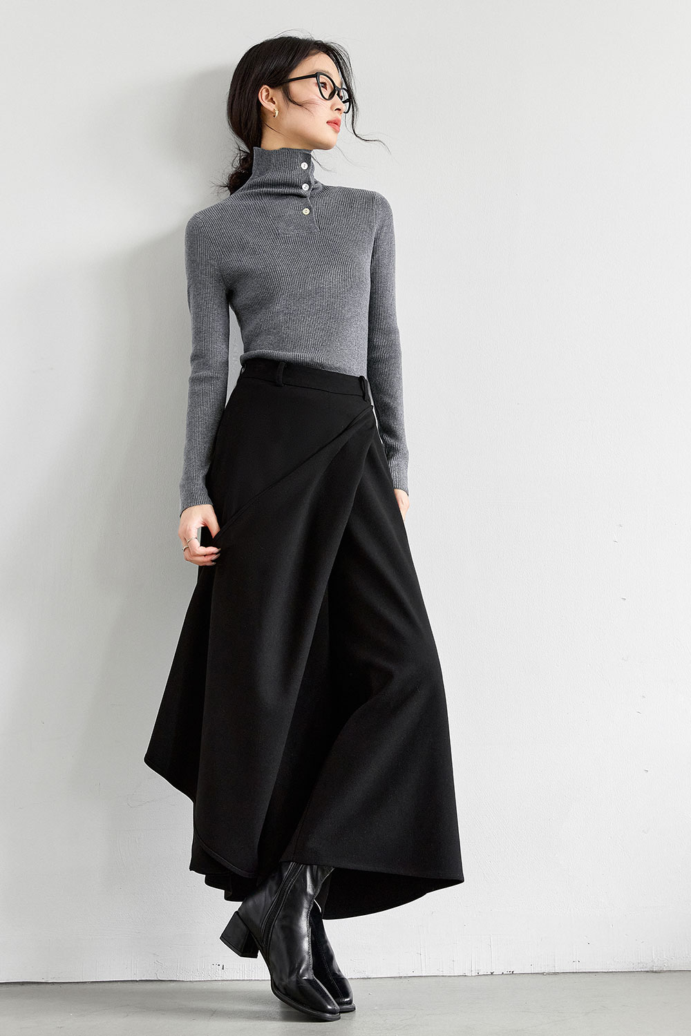 Irregular loose culottes-VIMLYSTORE