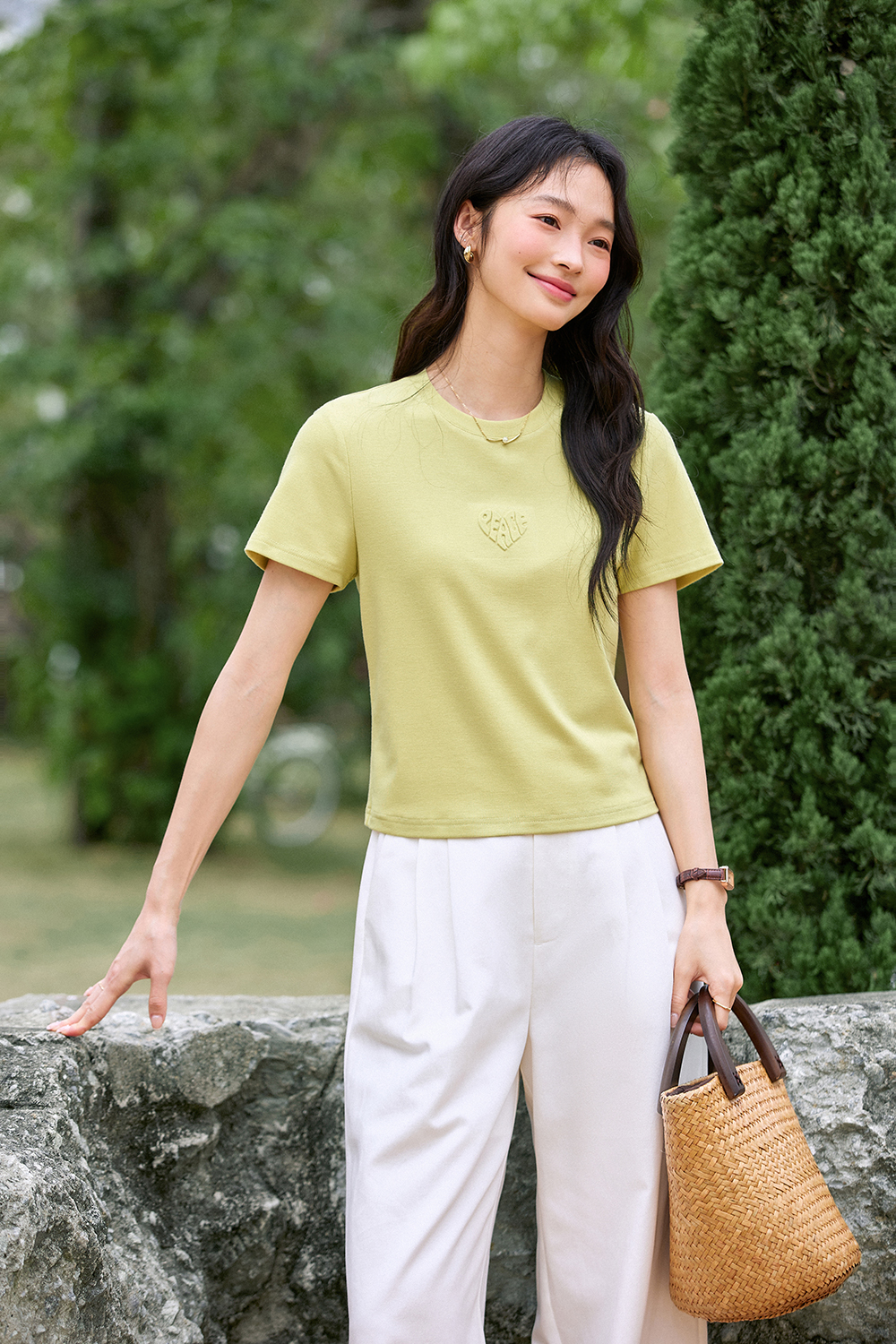 Casual-Elegance Round Neck Oversized Solid Top-VIMLYSTORE