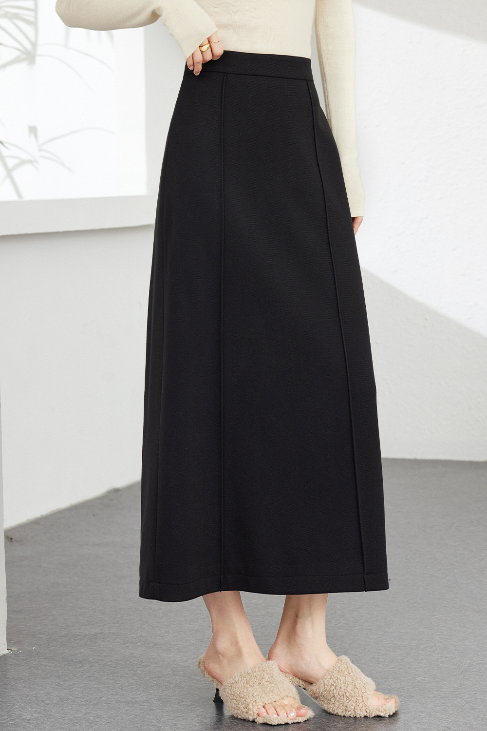 Simple Hip-Hugging Straight Skirt-VIMLYSTORE
